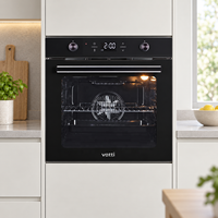 Four électrique encastrable 75L avec 9 fonctions de convection, minuterie numérique, bouton LED, porte en verre, contrôle de la température pour cuisine moderne