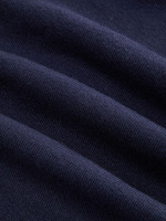 Robe Polo en Maille Bleu Marine à Manches Longues pour Femme, Col Revers Boutonné, Coupe Trapèze Courte, Idéale pour le Bureau, Vente en Gros OEM ODM