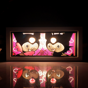 Nueva Lámpara de Papel Tallado en 3D con Marco de Sasuke RGB Mixto, Personaje de Dibujos Animados <span class=keywords><strong>Uzumaki</strong></span> Luffy, Figura de Anime, Caja de Luz LED de Papel, Lámpara Nocturna - Product Image 6