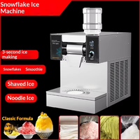 Machine à glace pilée professionnelle pour usage domestique et commercial HS-80A 750W 220V en acier inoxydable avec commande par bouton, équipement pour la préparation de neige de lait