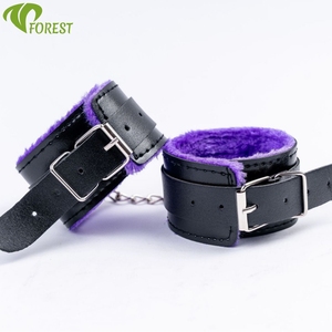 Volwassenen speelgoed lychee leer bondage uitrusting voetboeien en handboeien BDSM beperkingsmiddelen training seks hulpmiddelen voor SM en bondage - Product Image 4