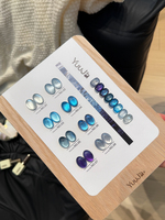 Gel Cat Eye Eropa New Water Run Ice Penetrating Pop Color White Glass Bead 8 Warna Bubble Berry Cat Eye Enamel Gel