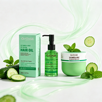 Masque capillaire volumisant et huile capillaire à la menthe et au concombre – Rafraîchissant, stimule le volume du cuir chevelu pour cheveux fins et lisses – Marque privée OEM ODM