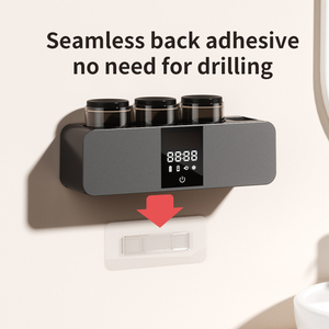 6 <b>Toothbrush</b> <b>Holder</b> UV <b>Toothbrush</b> Sanitizer Digital Display <b>Wall</b> <b>Mounted</b> Electric <b>Toothbrush</b> Organizer for Family Bathroom - Product Image 3