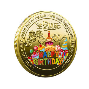 3D Zinc Alloy Brass <b>Engraved</b> Challenge Coins Custom <b>Metal</b> Designs Gold-Plated Custom Colors Lanyard Souvenirs REPRODUCTION - Product Image 1