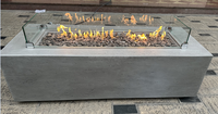 Poêle à feu de table autoportant en bois/gaz/alcool/atomisation, long, 100/120/140/150/160/165/180/200 cm