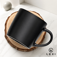 Mug à café en céramique personnalisé avec logo imprimé, finition en porcelaine, design classique, cadeau d'entreprise pour usage au bureau, compatible lave-vaisselle et micro-ondes