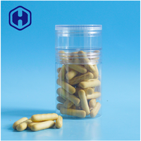 Pot en plastique PET à deux couches H92mm avec couvercle à vis pour pâte confiture Biscuit Cookie Candy Snack Stockage des aliments en conserve