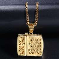 Bijoux plaqué or 18 ct de conception hip-hop vente en gros chaîne en laiton pour hommes collier pendentif briquet en cz glacé