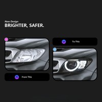 For Toyota Hilux VIGO 2008 Modified Facelift Defender Style Angel Eye Bi-Xenon Bi-LED Projector Plug and Play Headlight Assembly