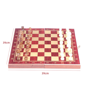 3 Trong 1 Cờ Tướng Bằng Gỗ Cờ <span class=keywords><strong>Backgammon</strong></span> Trò Chơi 39*39Cm Gấp Xách Tay Bàn Cờ Cờ Vua Đồ Chơi Cho Người Lớn Và Trẻ Em - Product Image 6