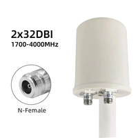 Antenne à alimentation double polarité 1700-4000 MHz à gain élevé 32 dBi, réflecteur parabolique maillé, antenne MIMO Wifi 4G 5G