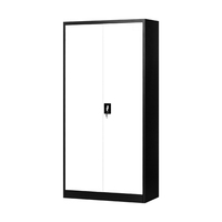 Armoire de rangement en acier gris clair, classeur en métal, à deux portes, deuxième main, 4 couches, meuble de rangement