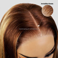 Perruque Bob en Cheveux Brésiliens Remy 13x4 Lace Front Ombrée Colorée pour Femmes, Perruque Frontale HD Complète Sans Colle Style 4/27
