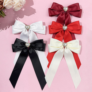 Grosir Korea berlian imitasi gaya hati ikatan simpul pita klip rambut untuk wanita modis serbaguna aksesori rambut untuk dekorasi - Product Image 2