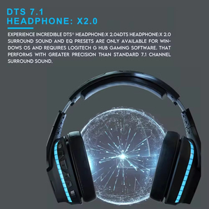 Casque de jeu sans fil Logitech G933S d'origine avec éclairage RGB LIGHTSYNC, son surround DTS, double mode sans fil, casque supra-auriculaire - Product Image 6