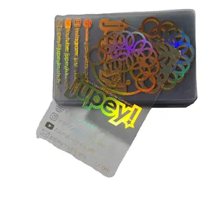 पारदर्शी प्लास्टिक व्यापार कार्ड का उपयोग गर्म होलोग्राफिक मुद्रांकन मुद्रण