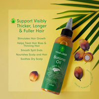 Minyak Batana Label pribadi minyak rambut organik pelembap Batana perawatan rambut esensi untuk bahan Herbal rambut kering