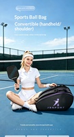Sac de raquette de pickleball multifonctionnel transfrontalier, grande capacité, respirant, imperméable, avec compartiment séparé pour chaussures