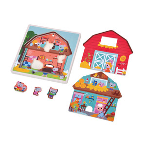 Children's Learning Creative Wooden Multi Layer <strong>Story</strong> Puzzle <strong>Toy</strong> Children's Puzzle <strong>Toy</strong> - Product Image 1