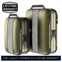 Cubes d'emballage de compression Double face ultralégers de qualité supérieure motif personnalisé facteur de sac organisateur de bagages ensemble (propre et sale) voyage