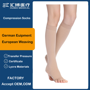 Nouvelles chaussettes de compression pour femmes, en nylon et élasthanne respirant, à épaisseur standard, longueur genou - Product Image 6