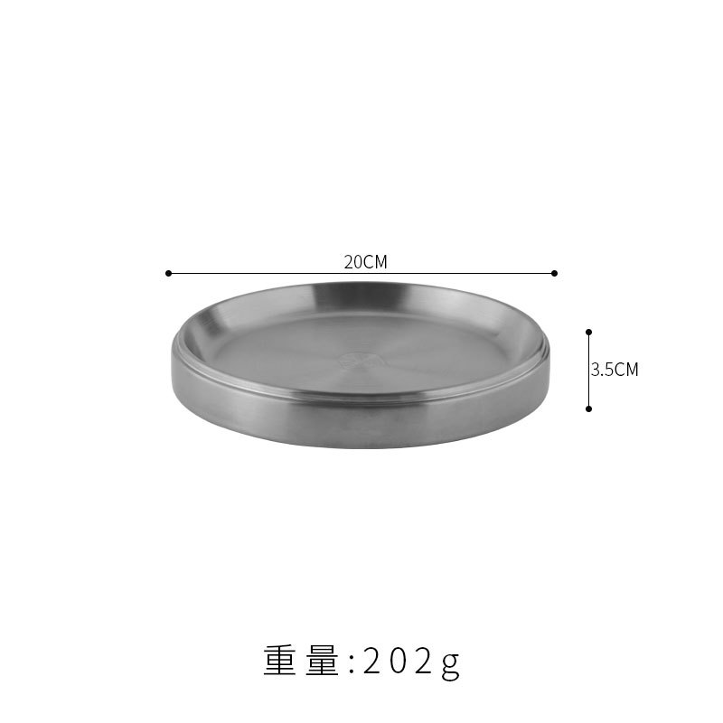 Assiette ronde empilable 20cm (argent)