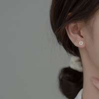 LT-335 à la mode forêt INS bleu soleil boucles d'oreilles femmes 925 argent Sterling fileté bouchons d'oreille vis lumière Niche anniversaire