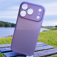 Coque de téléphone en maille respirante pour iPhone 14 15 16 17 Pro Max – Conception ventilée, dissipation thermique, ultra-fine et légère pour le gaming