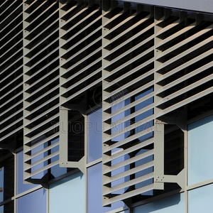 Panneaux <span class=keywords><strong>à</strong></span> lamelles en alliage d'aluminium au design unique, ouverture verticale, volets extérieurs pour hôtel - Product Image 6