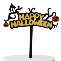 Halloween Kuchendekoration DIY Cupcake-Topper Schloss Geist Hexe Vampir Kürbis Kuchenflaggen Kinder Geburtstag Hochzeit Party Backdekoration