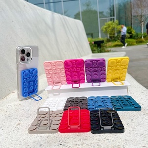 Lot De 2 Ventouses Silicone Rose Pour Téléphone - Support Antidérapant Pour Surfaces Lisses