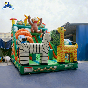 Château <span class=keywords><strong>gonflable</strong></span> de maison de rebond d'enfant d'impression de haute qualité de Lilytoys, château sautant <span class=keywords><strong>gonflable</strong></span>, trampoline <span class=keywords><strong>gonflable</strong></span> avec la glissière - Product Image 2