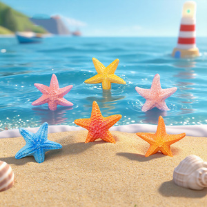 Adornos de Estrellas de Mar Artificiales de Resina Multicolores para Acuarios, Figuras Decorativas para Peceras, Micropaisajes, Bonsáis, Manualidades DIY - Product Image 3