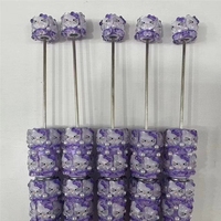 Stylo Bille Rotatif DIY KT Cartoon en Gros avec Breloques Fantaisie de Luxe à Strass et Perles pour Designers