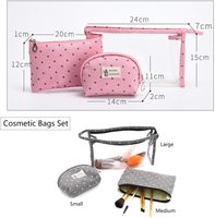 JOYSUN JOYSUN Nouveau modèle à succès : Trousse de maquillage transparente en PVC, ensemble de trois pièces avec logo, étui de rangement en plastique PC