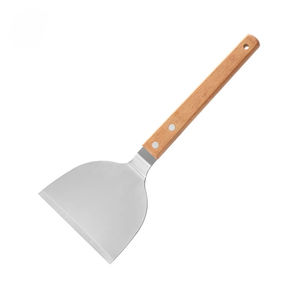 Espátula para panqueques con mango de madera, utensilio de cocina, espátula para bistecs, prensa manual para panqueques, espátula para cocinar - Product Image 3