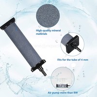 Barre de bulle d'air avec cylindre en pierre, diffuseur à bulles pour Aquarium, barre de dégagement pour poissons mur