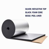 Rouleau d'isolation auto-adhésif en mousse noire avec feuille d'aluminium, pare-vibrations, imperméable, insonorisant pour toiture et murs, personnalisable OEM