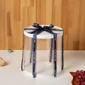 Round 18cm/22cm/26cm/30cm Round Transparent Wedding Cake Boxes