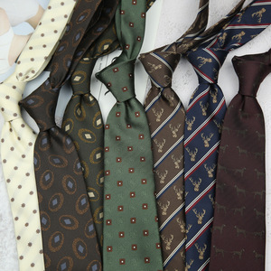 <span class=keywords><strong>Corbata</strong></span> de cuello con estampado personalizado británico de boda Retro coreana, ropa Formal de 8CM, corbatas de negocios profesionales para hombres a rayas - Product Image 2