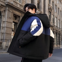 Veste d'hiver pour homme, doudoune épaisse et chaude à capuche, coupe-vent, vêtement de mode pour l'extérieur