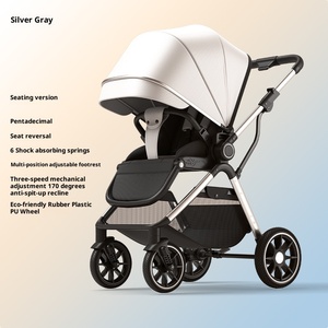 Poussette de luxe <span class=keywords><strong>3</strong></span>-en-1 Wisesonle <span class=keywords><strong>V8</strong></span>, OEM, cadre en acier inoxydable, tissu Oxford, capacité de charge de 15 kg pour 0-<span class=keywords><strong>3</strong></span> ans - Product Image 3