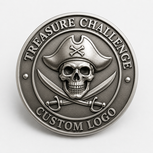Monedas Conmemorativas de Alta Calidad del Fabricante, Esmaltadas y Fundidas a Medida, con Diseño 3D de Barco Pirata, Juego de Tesoros y Desafío, en Metal Dorado - Product Image 3