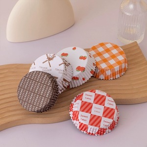 ถ้วยกระดาษรองอบรูปกลมแผ่นรองอบมัฟฟินแผ่นรองกันไขมันกระทะอบไมโครเวฟเตาอบ - Product Image 3