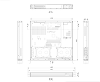 Casing Server Rak 1U Kedalaman 390mm Stok Pabrik, Mendukung Motherboard ATX, Micro ATX, ITX