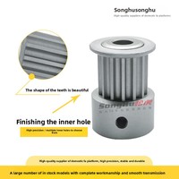 Poulie de distribution SONGHU SH-HTPA22S2M040-K-P3 en aluminium, roue synchrone à 22 dents, engrenage de moteur avec options 6 trous, OEM en stock