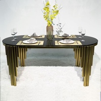 Table basse de luxe en acier inoxydable avec plateau en verre, mobilier moderne pour salon, bars, entrepôts, hôtels - Garantie 5 ans