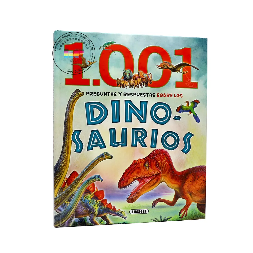 OEM profissional de impressão colorido crianças atividade livro Animal Dos Desenhos Animados da Impressão do Livro de história Da Ciência de Dinossauros