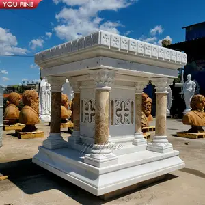 Zarif klasik Modern büyük beyaz mermer budist sunak - Product Image 6